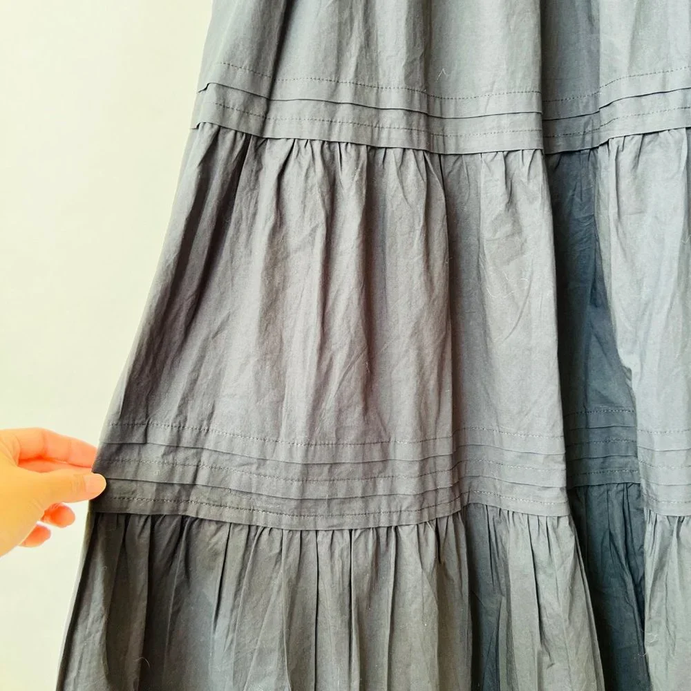 Anthropologie NWT Cotton Somerset maxi dress in black Size - Picture 8 of 12